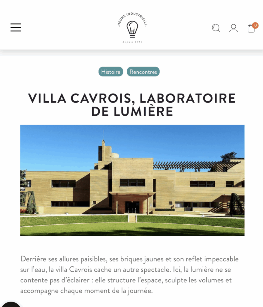 article de blog consacré à la villa cavrois pour heure industrielle